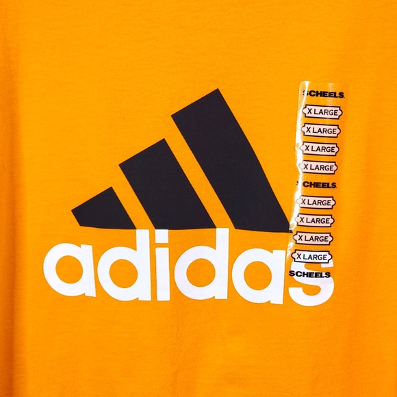 Adidas Logo Tee Black Gold Iowa Hawkeyes Steelers Vibes T-Shirt NWT Men's XL - Picture 2 of 9